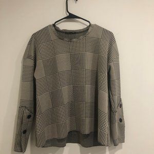 Zara Houndstooth Sweater Size Small